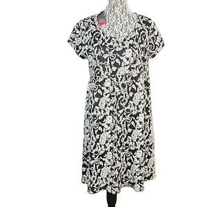 Ohh Baby by Motherhood Maternity‎ Dress Floral Print Black White XL pregnancy